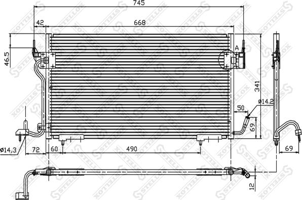 Stellox 10-45555-SX - Kondenser, kondisioner furqanavto.az