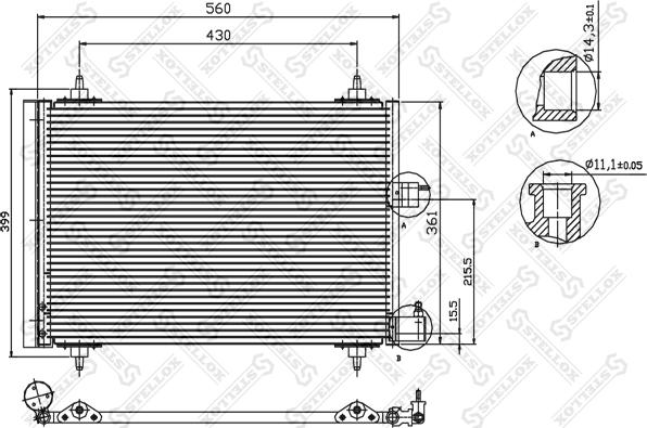 Stellox 10-45057-SX - Kondenser, kondisioner furqanavto.az