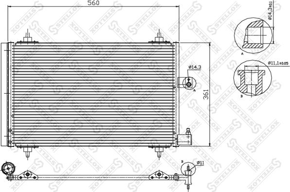 Stellox 10-45064-SX - Kondenser, kondisioner furqanavto.az