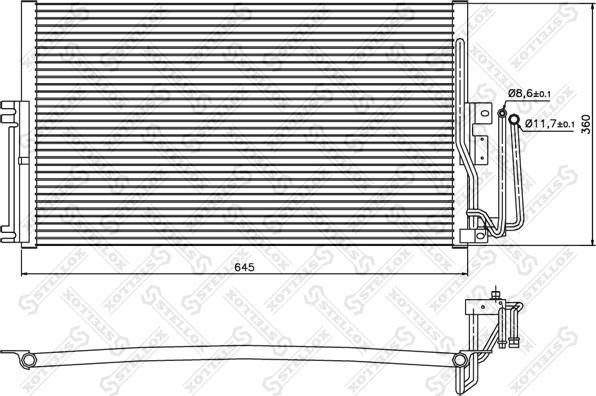 Stellox 10-45008-SX - Kondenser, kondisioner furqanavto.az