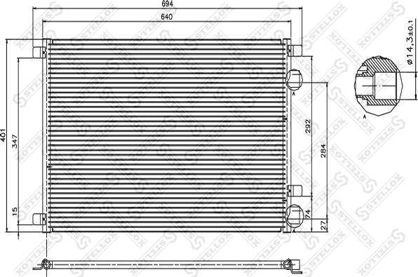 Stellox 10-45034-SX - Kondenser, kondisioner furqanavto.az