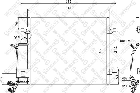 Stellox 10-45024-SX - Kondenser, kondisioner furqanavto.az