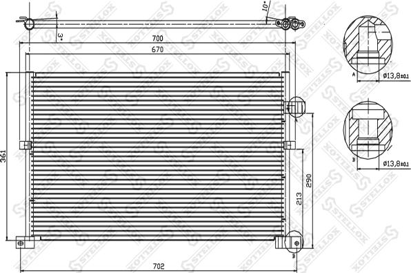 Stellox 10-45021-SX - Kondenser, kondisioner furqanavto.az