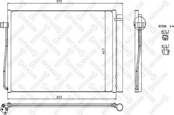 Stellox 10-45022-SX - Kondenser, kondisioner furqanavto.az