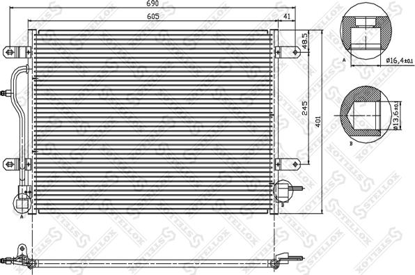 Stellox 10-45071-SX - Kondenser, kondisioner furqanavto.az