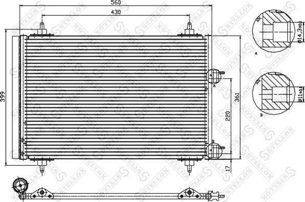 Stellox 10-45145-SX - Kondenser, kondisioner furqanavto.az