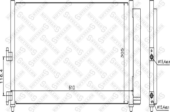 Stellox 10-45116-SX - Kondenser, kondisioner furqanavto.az