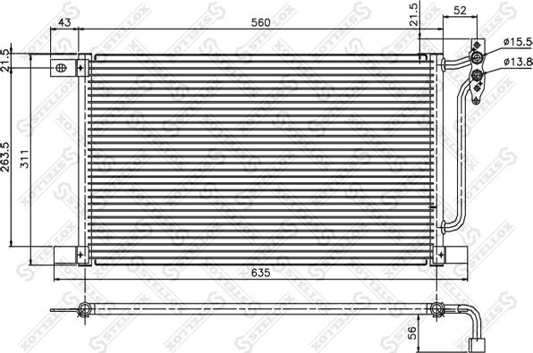 Stellox 10-45184-SX - Kondenser, kondisioner furqanavto.az