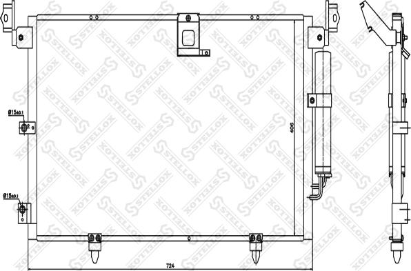 Stellox 10-45355-SX - Kondenser, kondisioner furqanavto.az