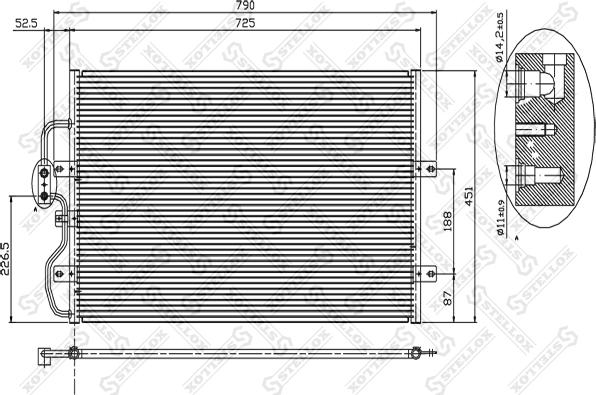 Stellox 10-45301-SX - Kondenser, kondisioner furqanavto.az