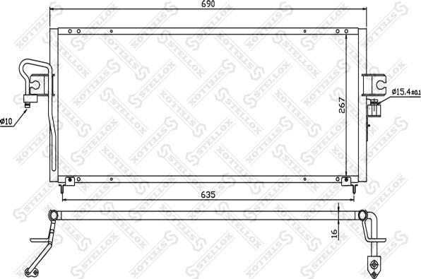 Stellox 10-45323-SX - Kondenser, kondisioner furqanavto.az