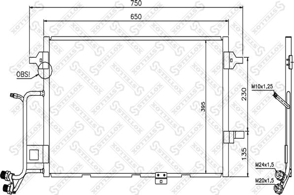 Stellox 10-45204-SX - Kondenser, kondisioner furqanavto.az