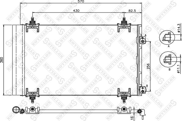 Stellox 10-45222-SX - Kondenser, kondisioner furqanavto.az