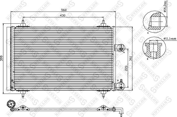 Stellox 10-45227-SX - Kondenser, kondisioner furqanavto.az