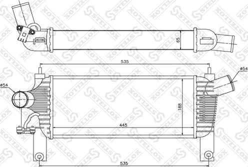 Stellox 10-40233-SX - Intercooler, şarj cihazı furqanavto.az