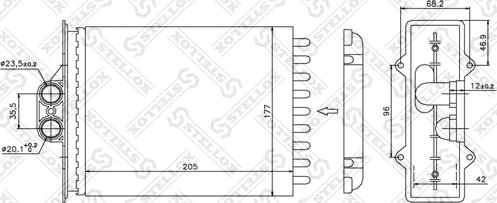 Stellox 10-35056-SX - İstilik dəyişdiricisi, daxili isitmə furqanavto.az