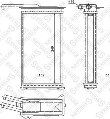 Stellox 10-35009-SX - İstilik dəyişdiricisi, daxili isitmə furqanavto.az