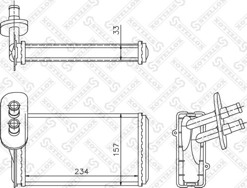 Stellox 10-35019-SX - İstilik dəyişdiricisi, daxili isitmə www.furqanavto.az