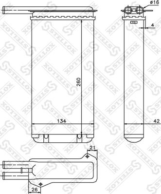 Stellox 10-35022-SX - İstilik dəyişdiricisi, daxili isitmə furqanavto.az