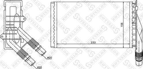 Stellox 10-35107-SX - İstilik dəyişdiricisi, daxili isitmə furqanavto.az