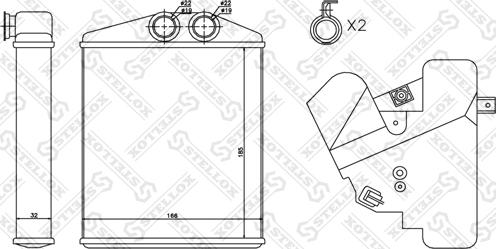 Stellox 10-35122-SX - İstilik dəyişdiricisi, daxili isitmə furqanavto.az