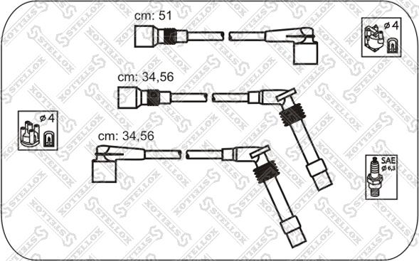 Stellox 10-38538-SX - Alovlanma kabeli dəsti furqanavto.az