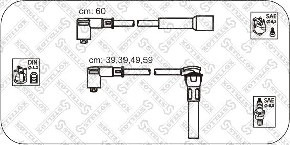 Stellox 10-38572-SX - Alovlanma kabeli dəsti furqanavto.az