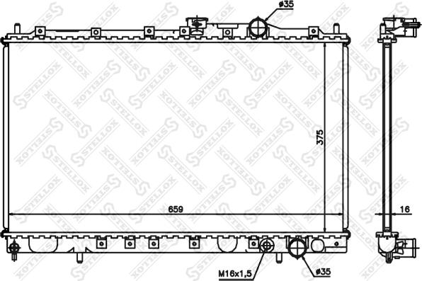 Stellox 10-25950-SX - Radiator, mühərrikin soyudulması furqanavto.az