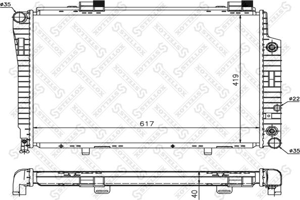 Stellox 10-25916-SX - Radiator, mühərrikin soyudulması furqanavto.az