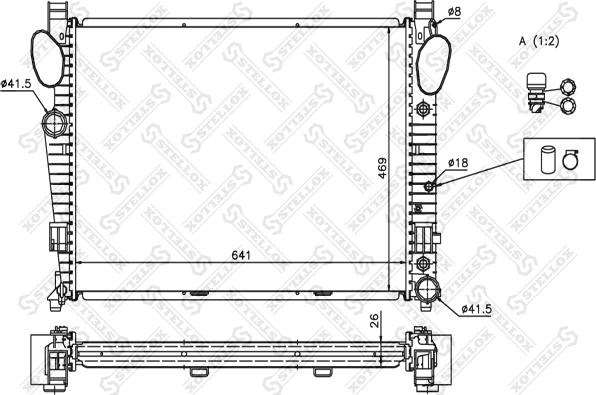 Stellox 10-25930-SX - Radiator, mühərrikin soyudulması furqanavto.az