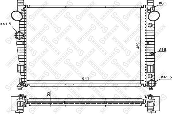 Stellox 10-25928-SX - Radiator, mühərrikin soyudulması furqanavto.az