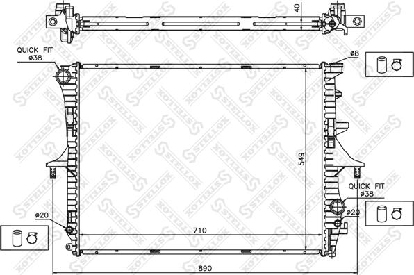 Stellox 10-25446-SX - Radiator, mühərrikin soyudulması www.furqanavto.az