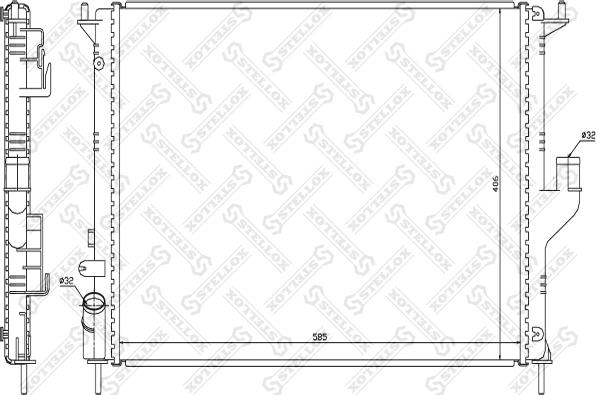 Stellox 10-25450-SX - Radiator, mühərrikin soyudulması furqanavto.az