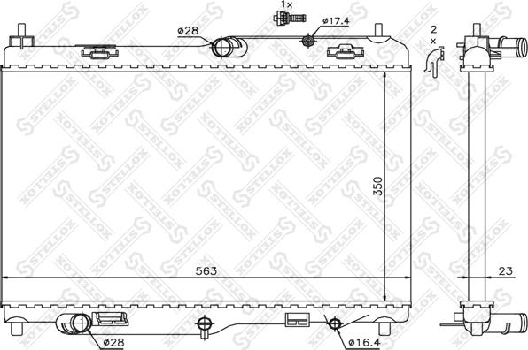 Stellox 10-25410-SX - Radiator, mühərrikin soyudulması furqanavto.az