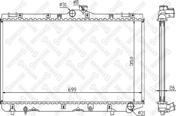 Stellox 10-25423-SX - Radiator, mühərrikin soyudulması furqanavto.az