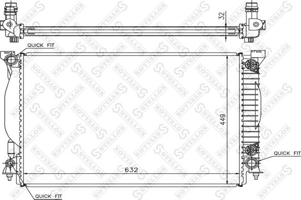 Stellox 10-25517-SX - Radiator, mühərrikin soyudulması furqanavto.az