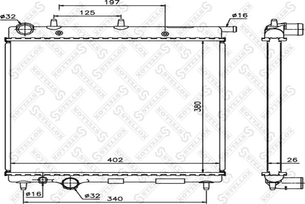 Stellox 10-25646-SX - Radiator, mühərrikin soyudulması furqanavto.az