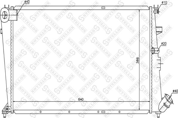 Stellox 10-25640-SX - Radiator, mühərrikin soyudulması furqanavto.az