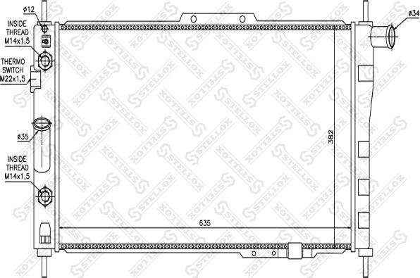 Stellox 10-25687-SX - Radiator, mühərrikin soyudulması furqanavto.az