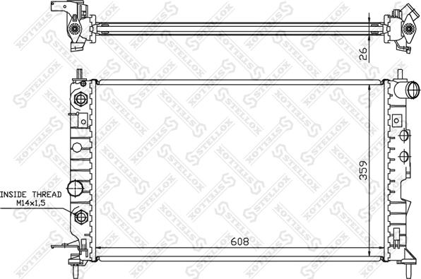 Stellox 10-25099-SX - Radiator, mühərrikin soyudulması furqanavto.az