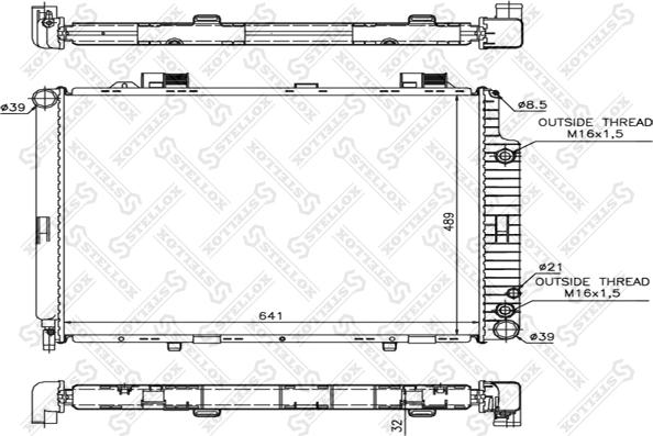 Stellox 10-25093-SX - Radiator, mühərrikin soyudulması furqanavto.az