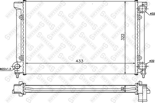 Stellox 10-25049-SX - Radiator, mühərrikin soyudulması furqanavto.az