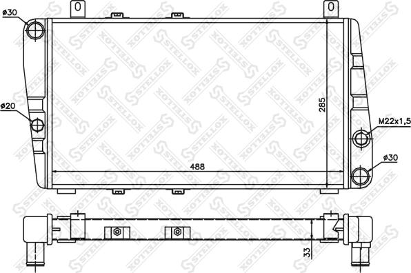 Stellox 10-25041-SX - Radiator, mühərrikin soyudulması www.furqanavto.az