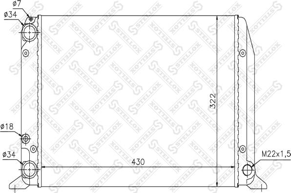 Stellox 10-25043-SX - Radiator, mühərrikin soyudulması furqanavto.az