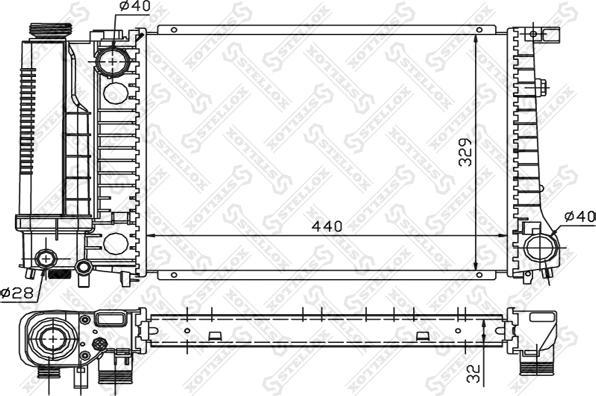 Stellox 10-25054-SX - Radiator, mühərrikin soyudulması furqanavto.az