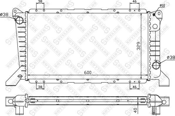 Stellox 10-25056-SX - Radiator, mühərrikin soyudulması furqanavto.az