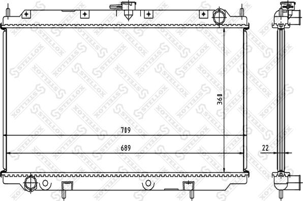 Stellox 10-25058-SX - Radiator, mühərrikin soyudulması furqanavto.az