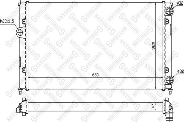 Stellox 10-25069-SX - Radiator, mühərrikin soyudulması furqanavto.az