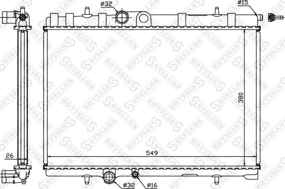 Stellox 10-25064-SX - Radiator, mühərrikin soyudulması furqanavto.az