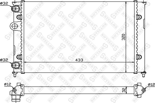 Stellox 10-25068-SX - Radiator, mühərrikin soyudulması furqanavto.az